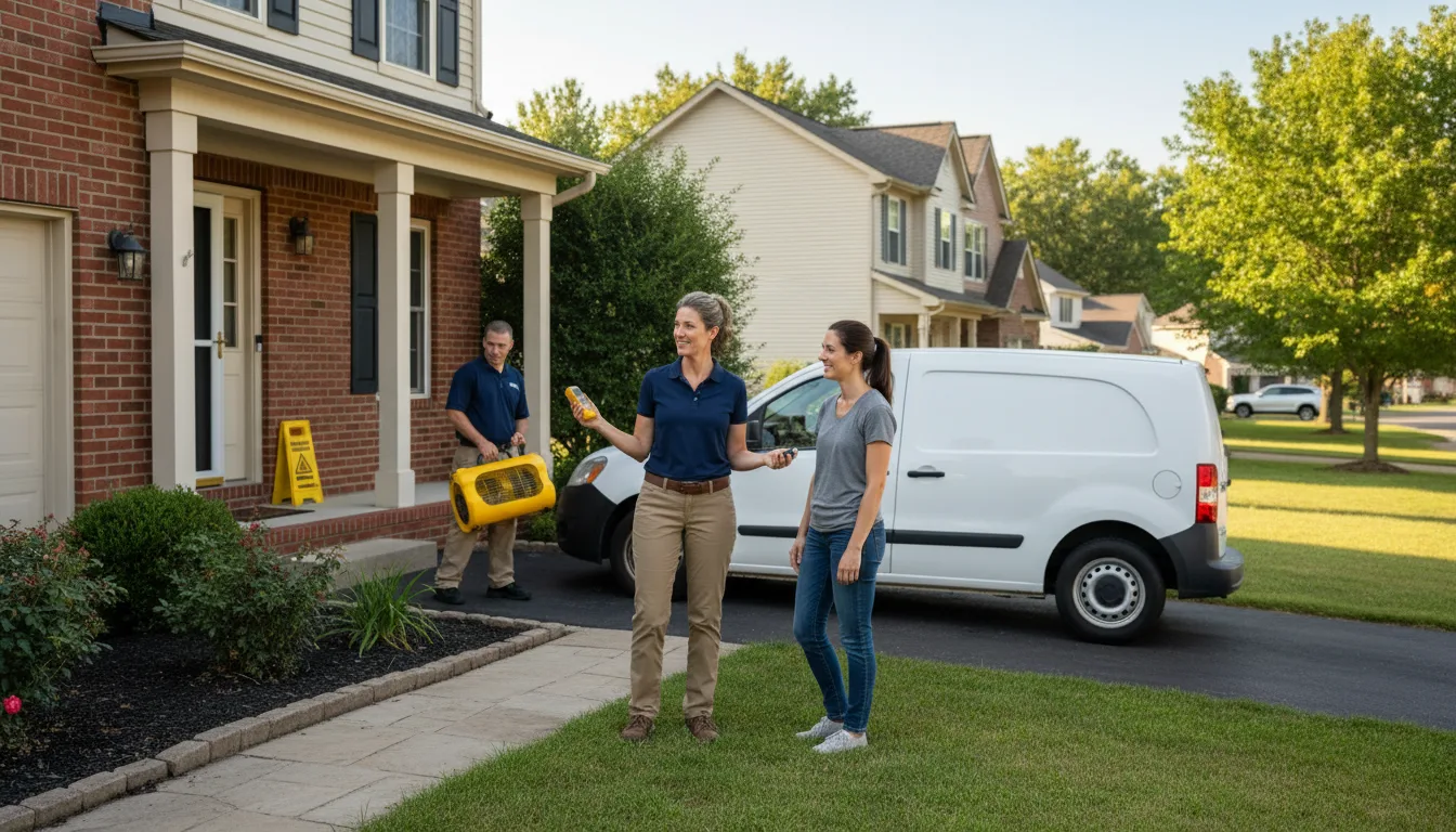 Residential water damage restoration in Ellis Grove, IL